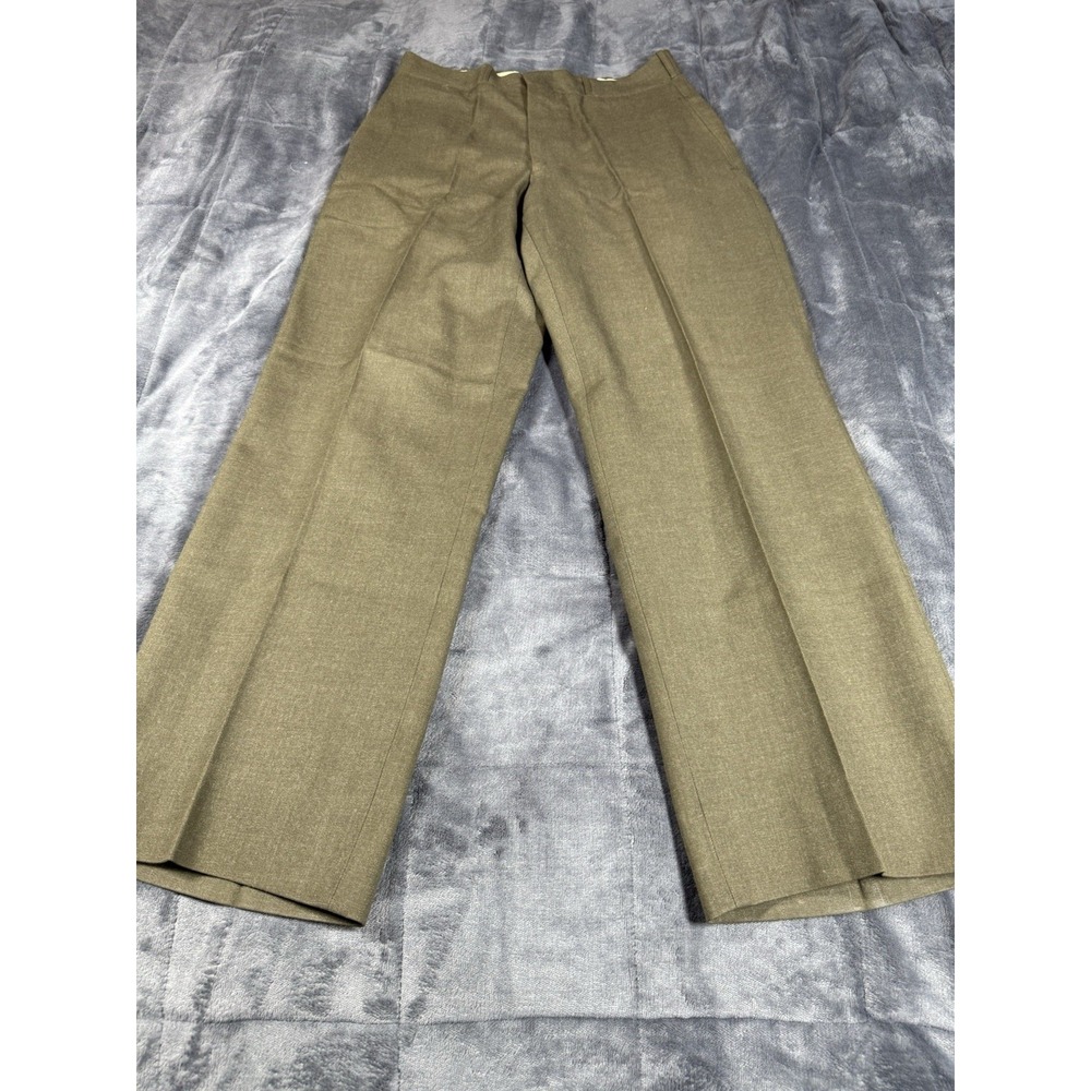 Vintage 1970/80s Military‎ Wool Pants Trousers Sz 30 With Belt